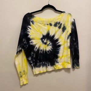 Central Park West Tie Dye Off the Shoulder Sweater
